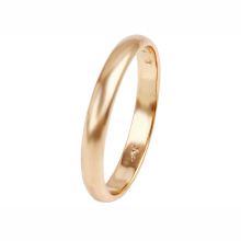 13766 vente en gros poli 3mm or 18k or Comfort Fit plaine bague de mariage pour les femmes